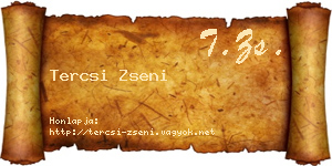 Tercsi Zseni névjegykártya