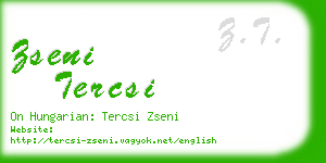 zseni tercsi business card